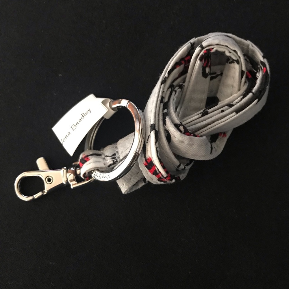 Vera Bradley Playful Penguins Gray lanyard NWT